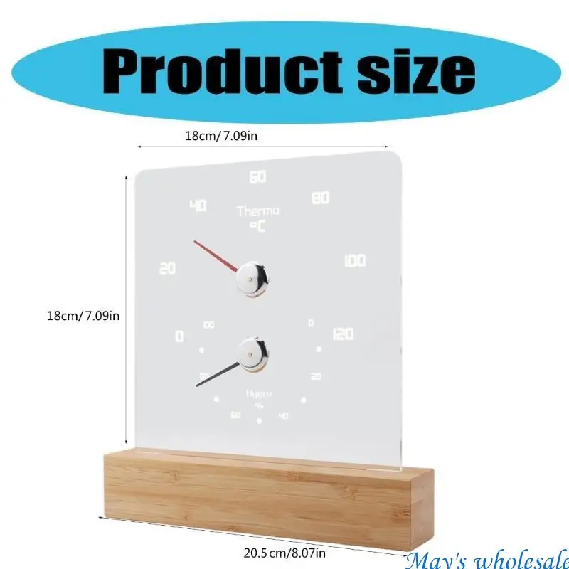 مقياس درجة الحرارة والرطوبة المثبت على الحائط مع موازين حرارة الغرفة الخفيفة والرطوبة 448A #6