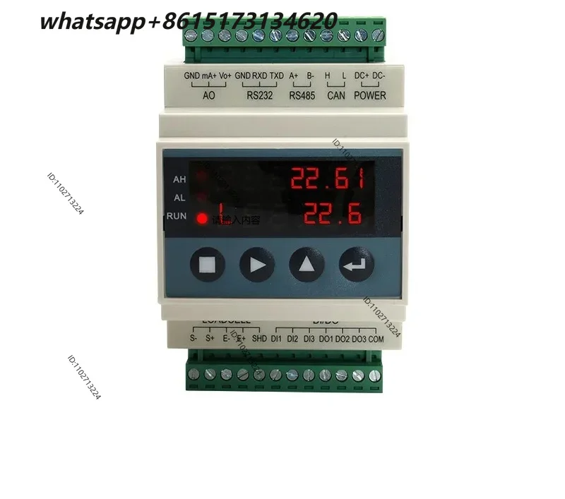 Weight Amplifier Rail Type Weighing Sensor Module Analog Signal Pressure Element Display Instrument Can Be Connected to PLC