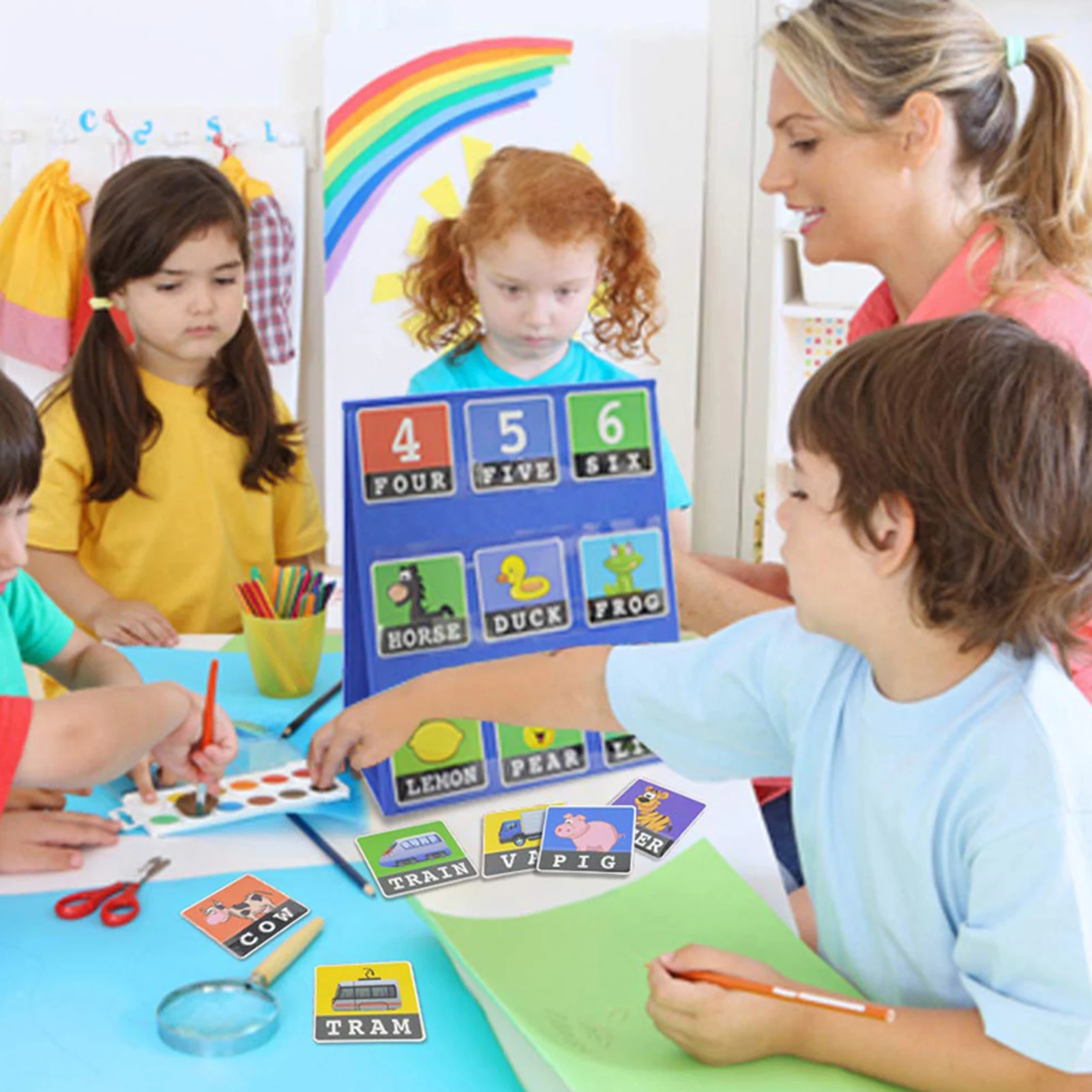 وصل حديثًا مخطط جيب لسطح المكتب قابل للطي ذاتيًا على الوجهين لتعليم الأطفال في الفصول الدراسية وأدوات تعليمية للأطفال #5