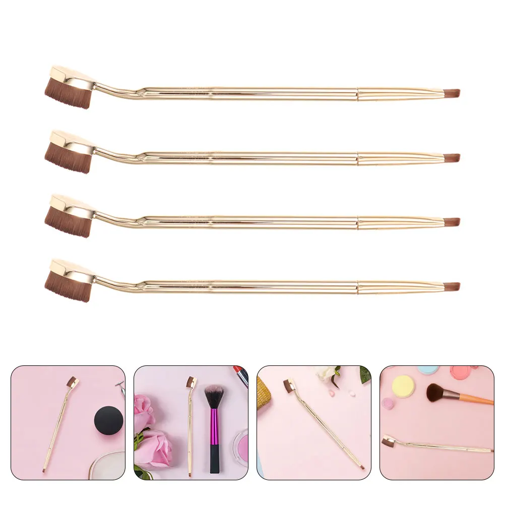 

4pcs Concealer Applicators Double-Ended Under Eye Makeup For Women Tools Angled Foundation Eyebrow Concealer Powder