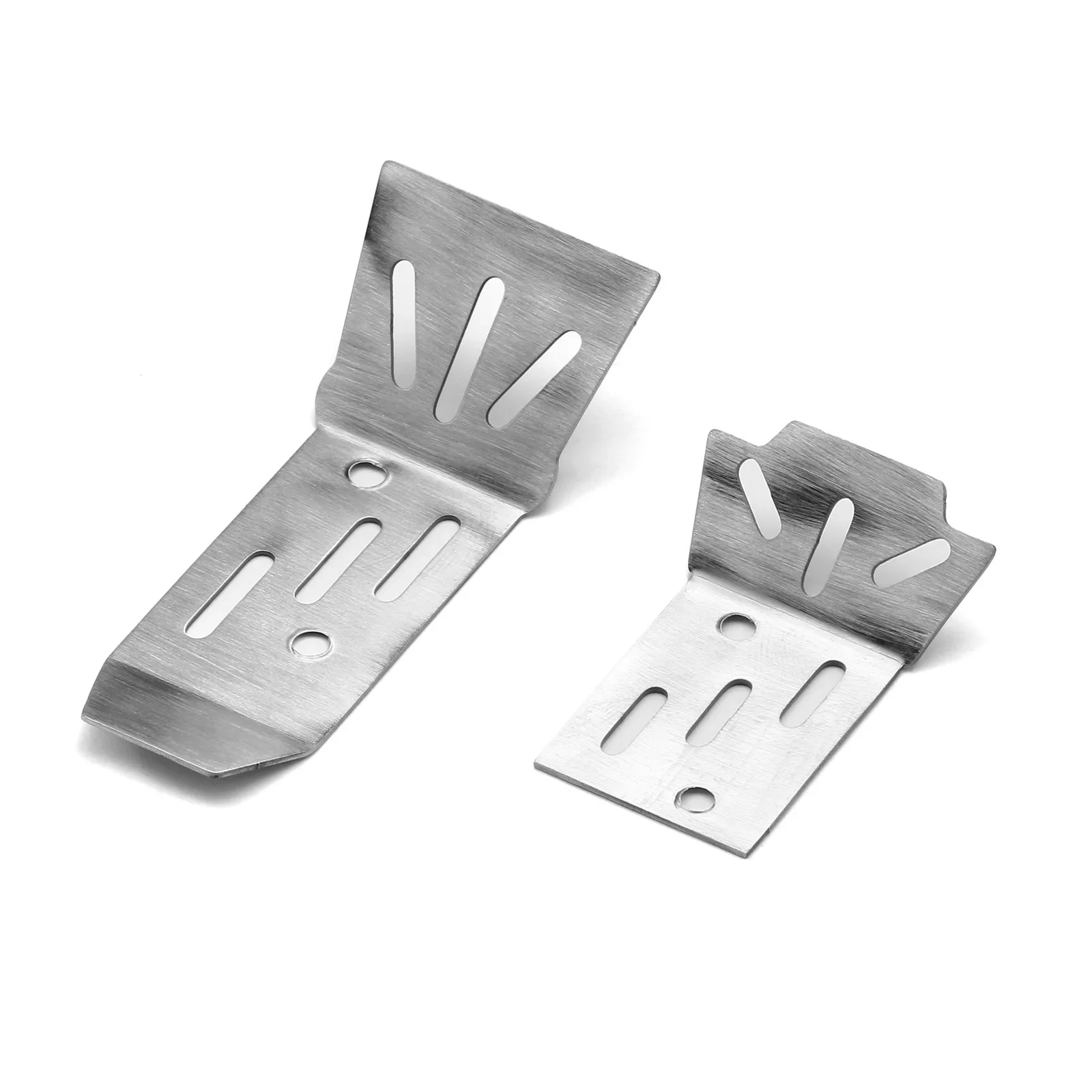 Arrma 1/18 Grom 用ステンレススチールアーマープレート 2 個 – 強化シャーシプロテクター (フロント & リアに適合)