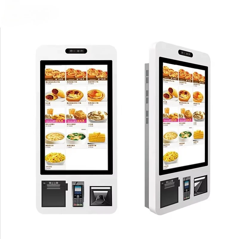 POS System Self-Service Payment Kiosk Wall Mount Hanging Food Ordering Kiosk Floor Stand Kiosk Advertising Equipment For
