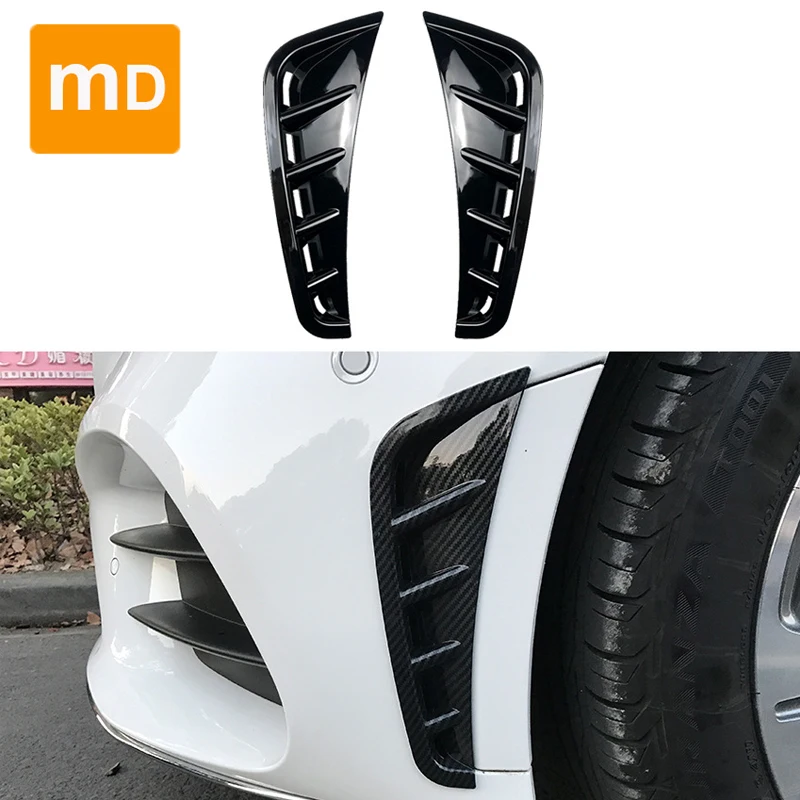 

For Mercedes Benz C-Class W205 2019-2021 Glossy Black Bumper Diffuser Spoiler Body Kit Splitter Cover Trim Car Accessories