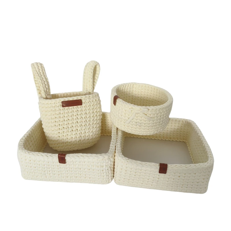 

Hand crocheted single layer Moses cradle, storage basket, storage basket, tote bag