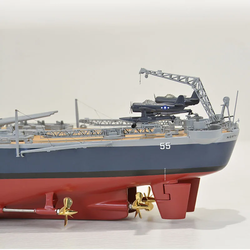 Okręt wojenny 1/200 RC II wojny światowej USA Navy pancernik North Carolina wykończył Model statku zdalnie sterowanego zabawka figurka prezent Model