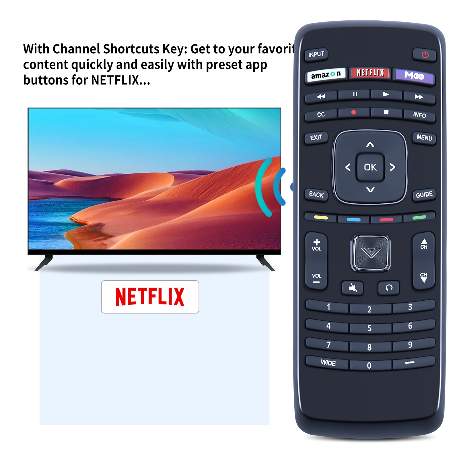 XRT112 Pour VIZIO Smart TV Télécommande E231i-B1 E280i-A1 E320i-B0 E390i-A1 E400i-B2 E420i E500D-A0 Ecape i D500i-B1 D650i-B2 -C3