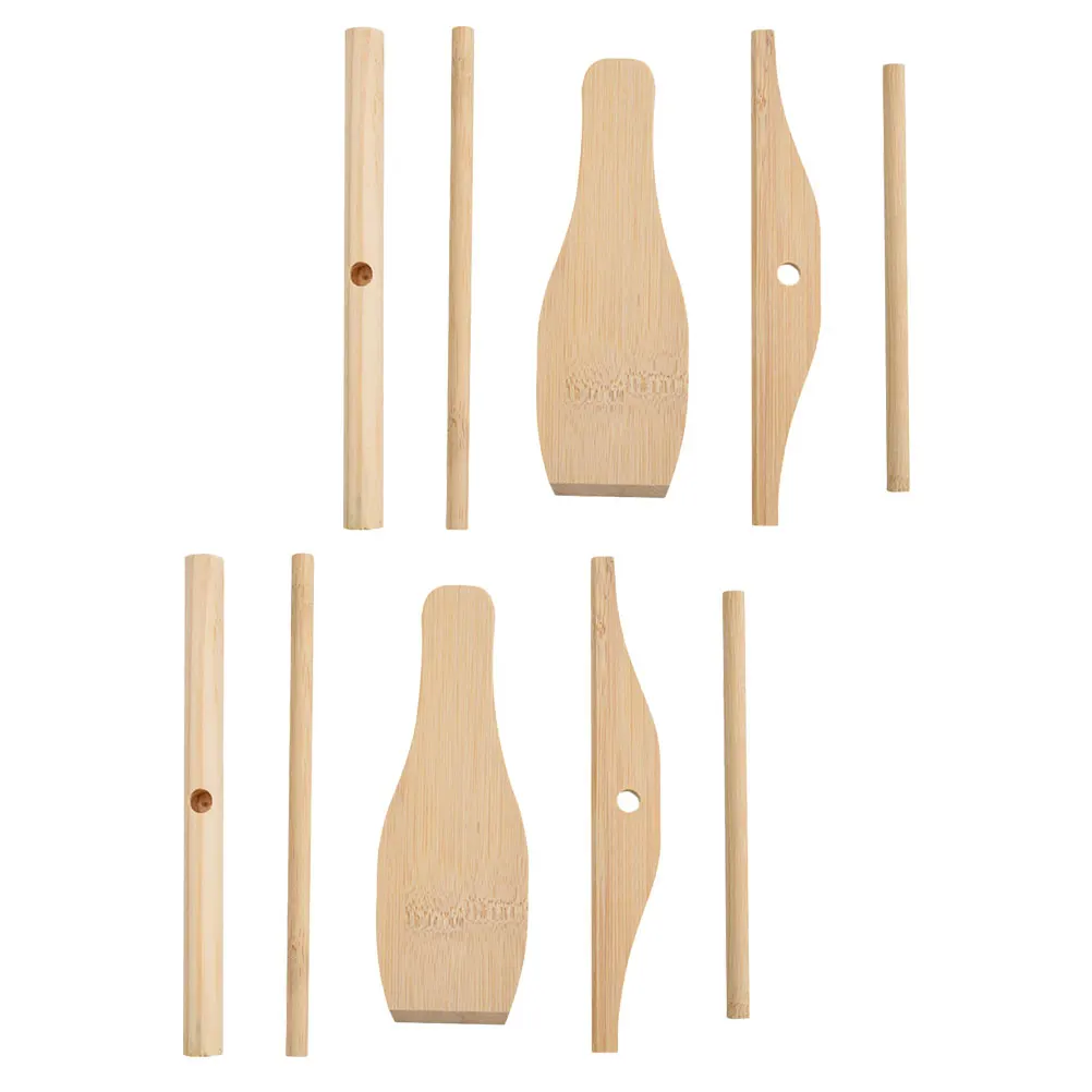 

2 Sets Pancake Making Tool Bamboo Fruit Scraper Breakfast Creator Tableware Pie Spreader Simple Ergonomic Design Wide