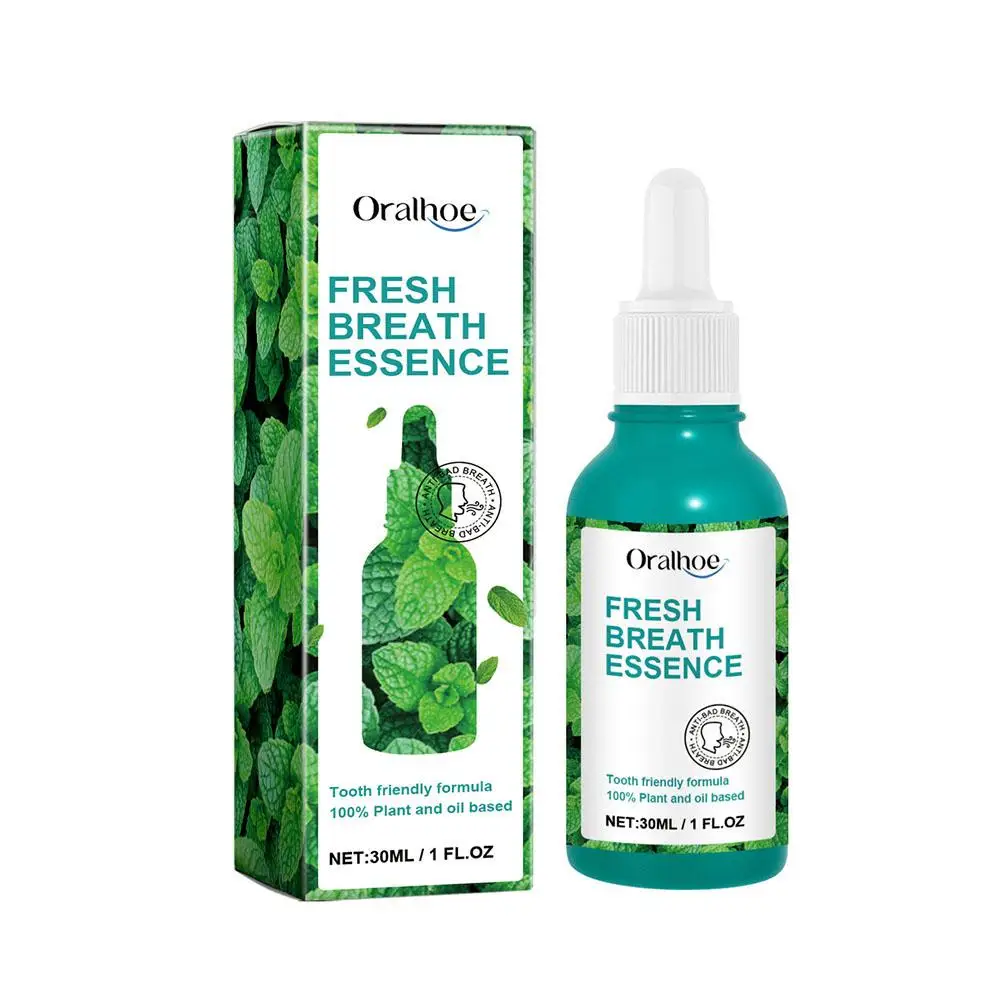 Obat penghilang bau mulut, menghilangkan bau mulut Mint lembut jatuh dingin dari Esens Rid perawatan melawan 30mL untuk napas Mint Oral Ba S0R7