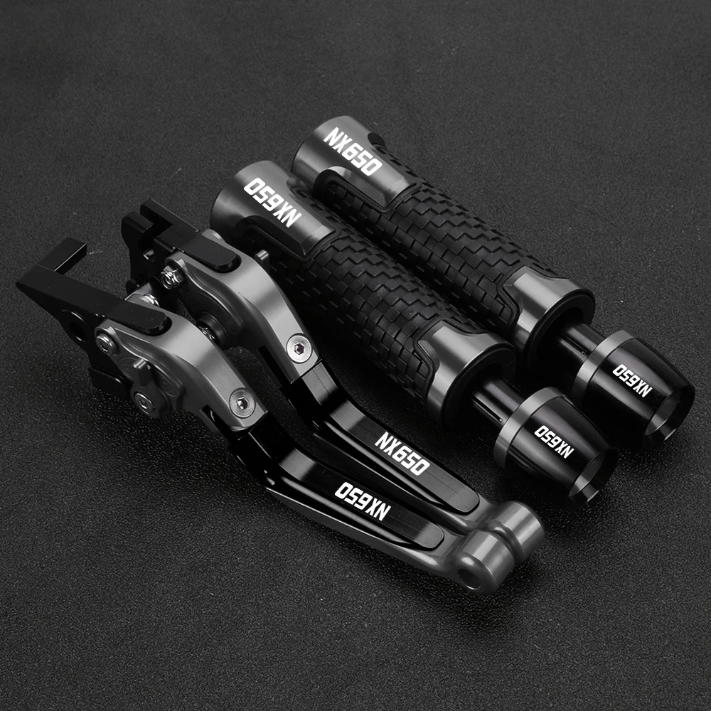 

Motorcycle Accessories Brake Clutch Levers Handle Bar End Grips Caps CNC For Honda NX650J-X NX 650J-X 1988-1999 1989 1990 1991