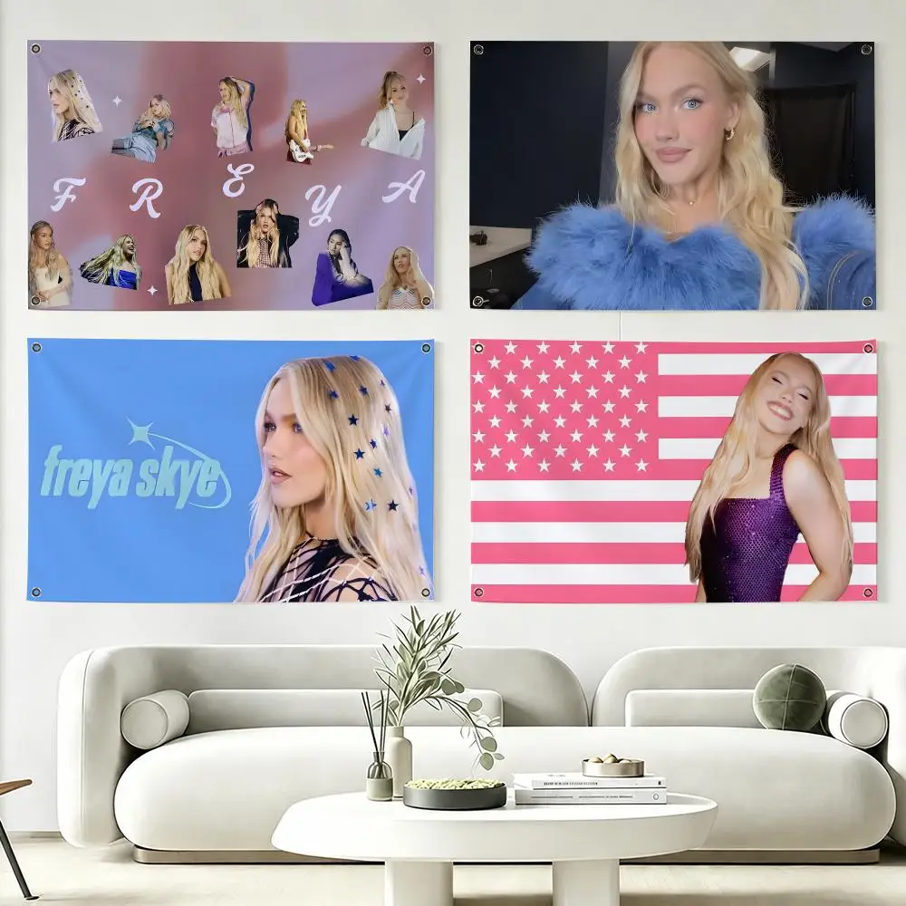 Pop Singer F-Freya Skye Hanging Flag Banner Home Outdoor Camping Picnic Party Decoration Fashion Best Selling Wall Art Decor