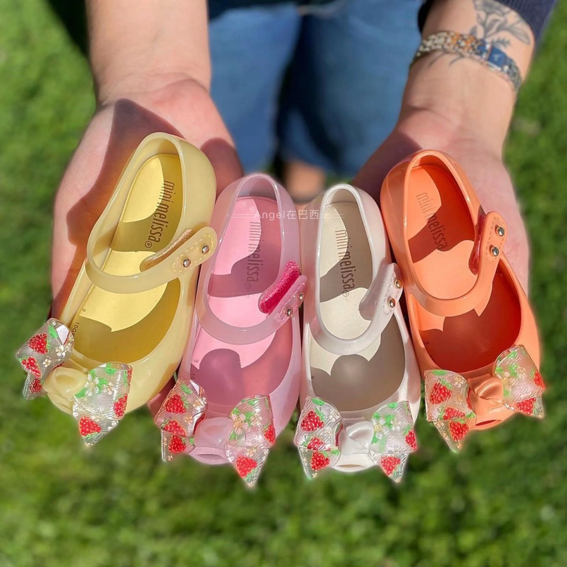 Summer Bowknot Kids Jelly Sandals Mini Melissa Children Beach Slippers Cute Princess Shoes Girls Birthday Gift