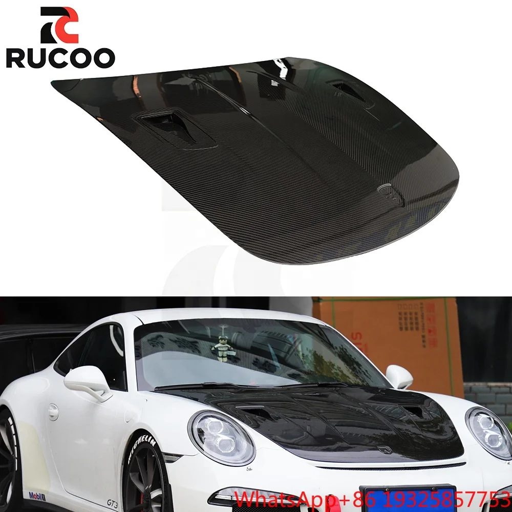 Dry Carbon Fiber RS Style Hood for  911 991.1 991.2 Front Cover Auto Parts Upgrade High Polished Epoxy Surface