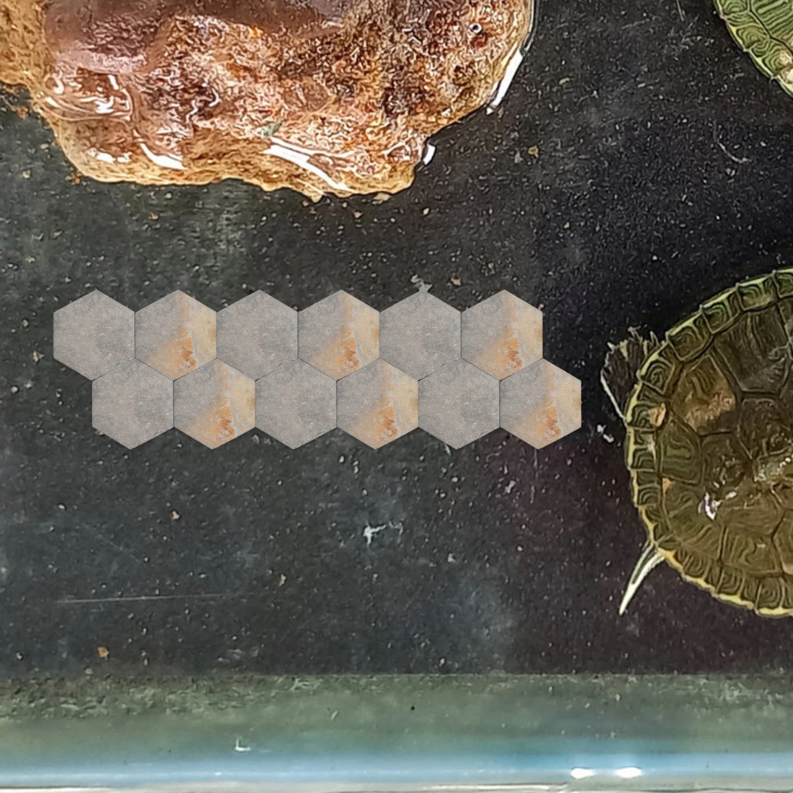 

10pcs Natural Rock Slices Aquarium Decorations Brick For Turtle Basking Platform Fish Shelter Reptile Tank Accessories Shrimp