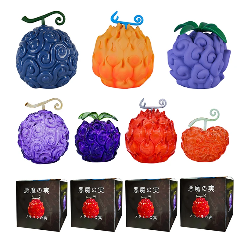 Anime ONE PIECE Devil Fruit Action Figure Nika Gum-Gum Fruit Figures Collection Flame-Flame blessed Fruits Ornaments Model Toys