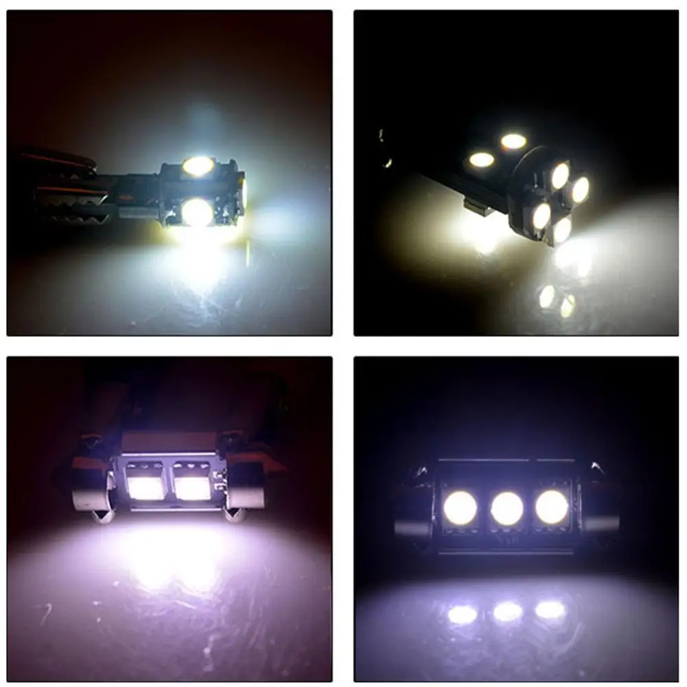 23pcs Car Led Interior Light Bulbs T10 5050 Canbus Rear View Light Dome Trunk License Plate Lamps Kit Car Lighting Set