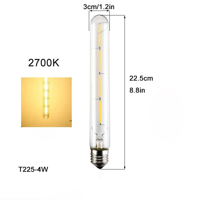 GY 100–240 V, 6000 K, LED-Glühlampe, 110 V, 120 V, 6500 K, röhrenförmige Edison-Glühbirnen, T10, T185 T225, T30, T300, lange Röhre, 4 W, 6 W, 8 W, LED-Glühbirne 8