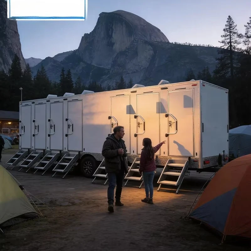 Custom Portable Vip Mobile Toilet Trailer Luxury Restroom Trailers Portable Toilet Promotion Portable Restroom