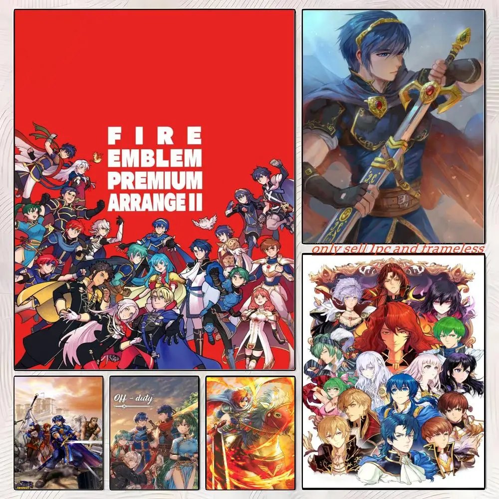 SRPG Strategiespiel F-Fire Emblem Poster Premium PP Wandaufkleber - Abziehen & Aufkleben, HD-Druck, Wasserdichte Heimdekoration