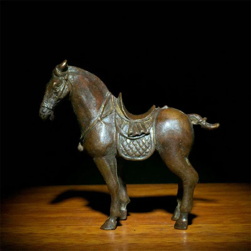 

Little Fairy/ Retro Pure Copper Little Tang Horse Creative Home Ornaments Metal Animal Model Ornaments Home Garden Decoration