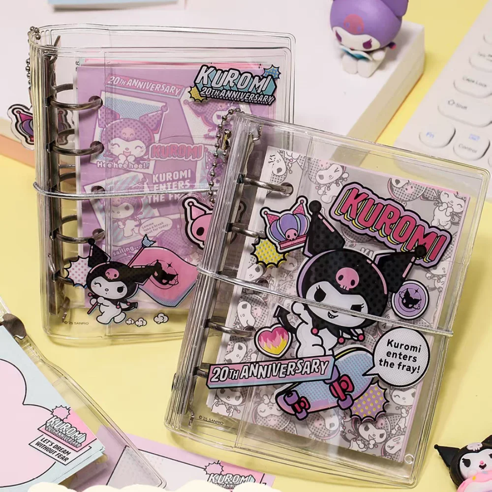 

Натуральная цветная бумага Sanrio Kuromi, альбом для вырезок, каваи, мультяшные отрывные листа, книги для заметок, студенческий портативный дневник, канцелярские принадлежности для девочек, подарки