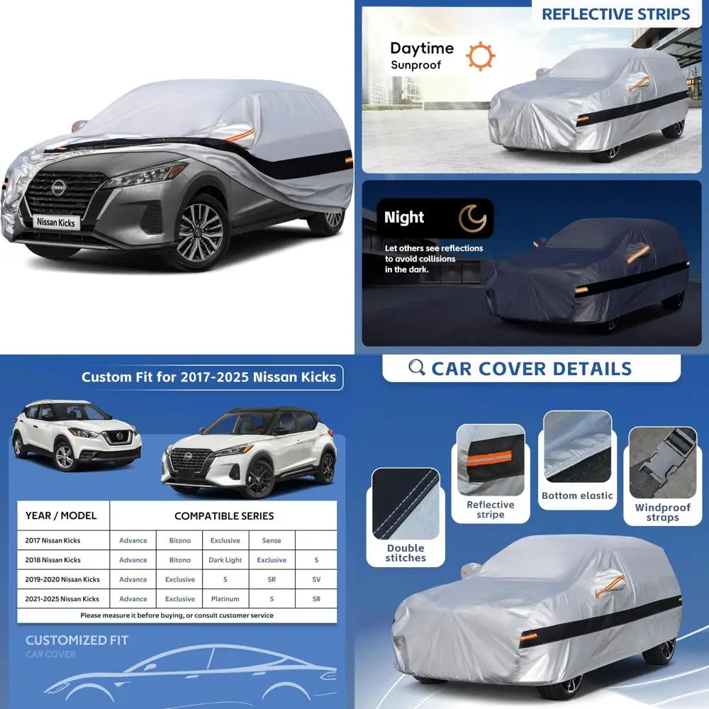

Waterproof All-Weather SUV Car Cover Custom Fit for 2017-2024 Models, Outdoor Protection Against Rain and Elements