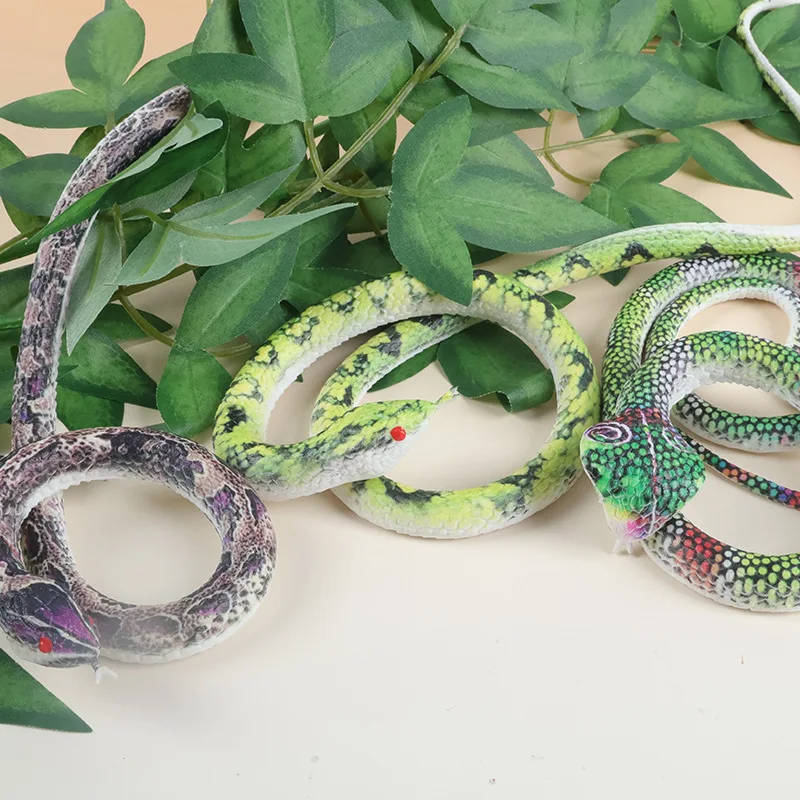75 cm Simulazione Gomma Morbida Serpente Falso Giocattoli Novità Bambini Halloween Scherzo Giocattoli Serpente Realistico Scherzi Pratici Divertenti Puntelli