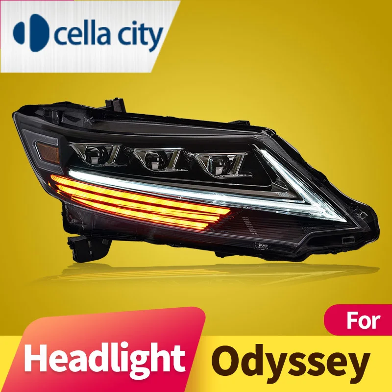 

Headlight Assembly for Honda Odyssey 2015-2021 LED DRL LED Dual Beam Lens LED Sequential Turn Signal