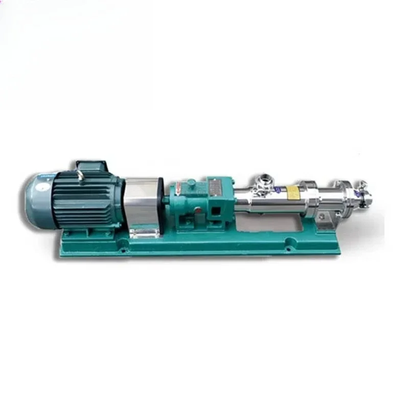

Stainless Steel Mono Screw Positive Displacement Pump, Food Grade, Mini Industrial Design for Food and Pharma Applications