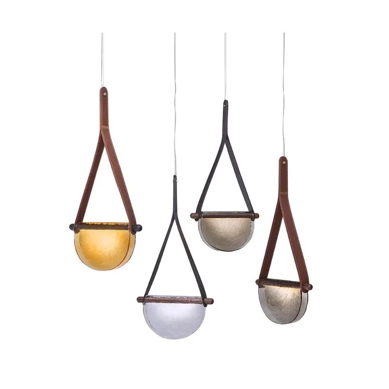 Nordic bedroom bedside lamp model room designer chandelier modern simple glass creative restaurant small chandelier
