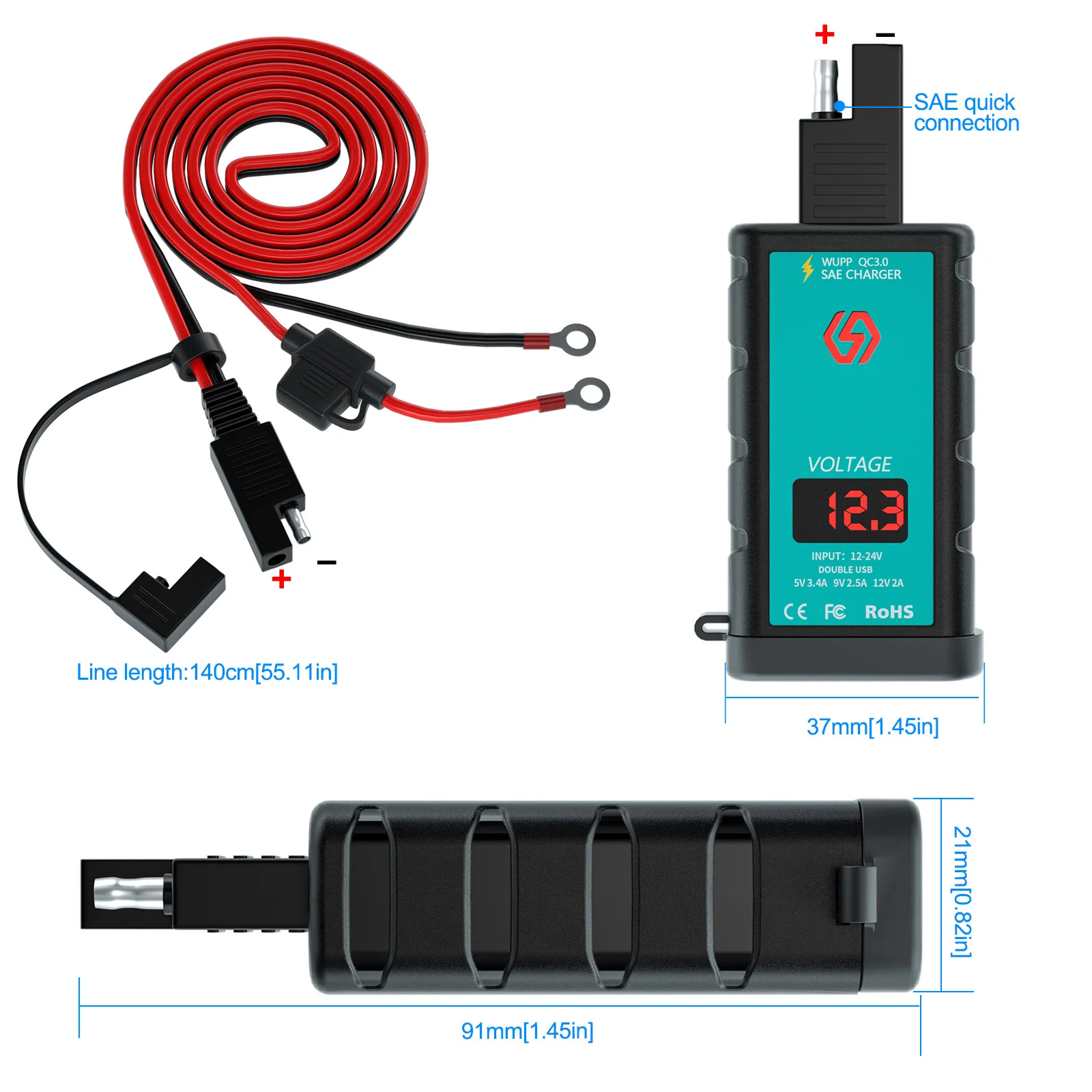 Panical Non-destructive Installation Phone Battery Charger Dual USB Accessory Socket For Honda Goldwing GL1800 F6B 2018-2026