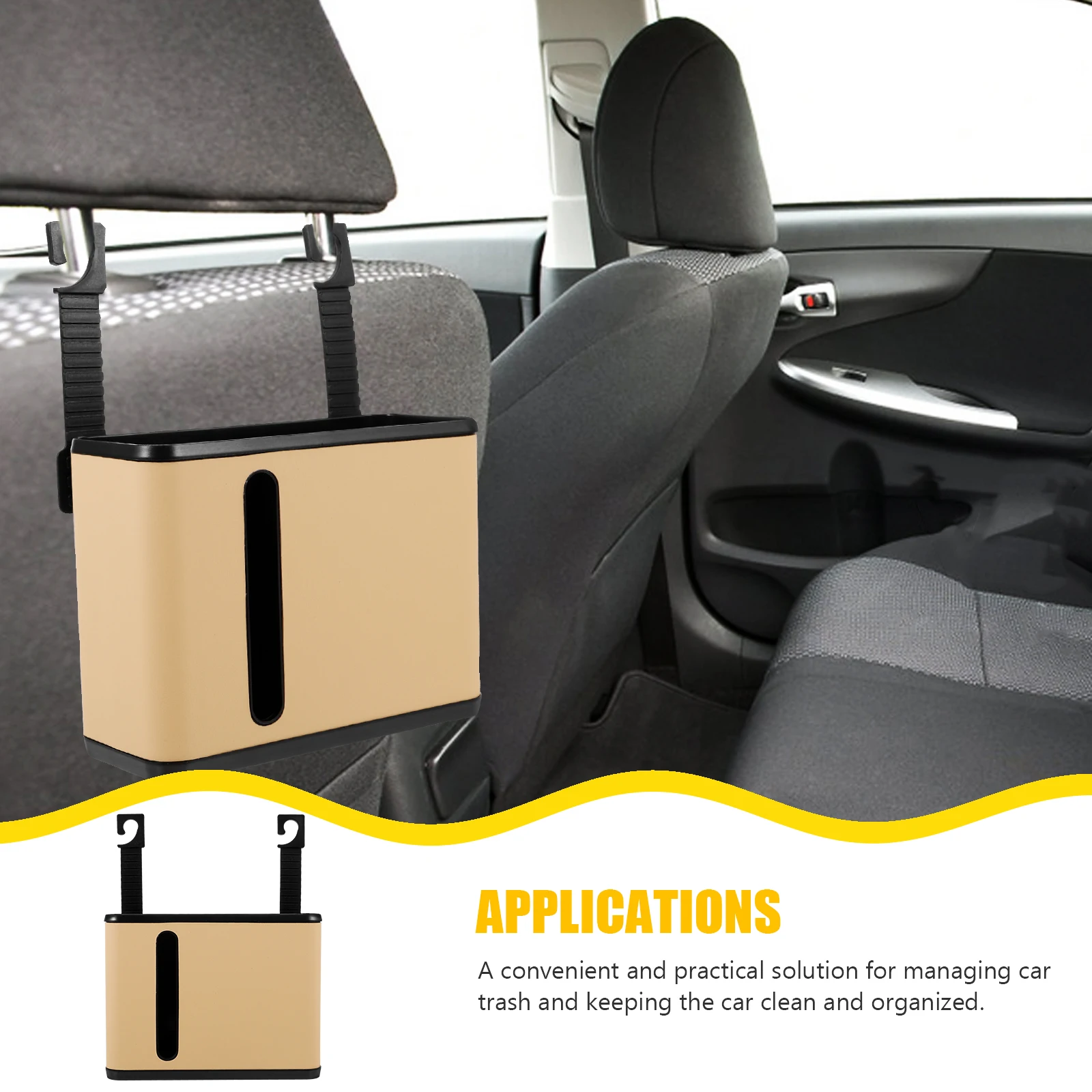 

Trash Box Holder Seat Storage Box Purse Holder Organizer Backseat Storage Rear Seat CarMultifunctional