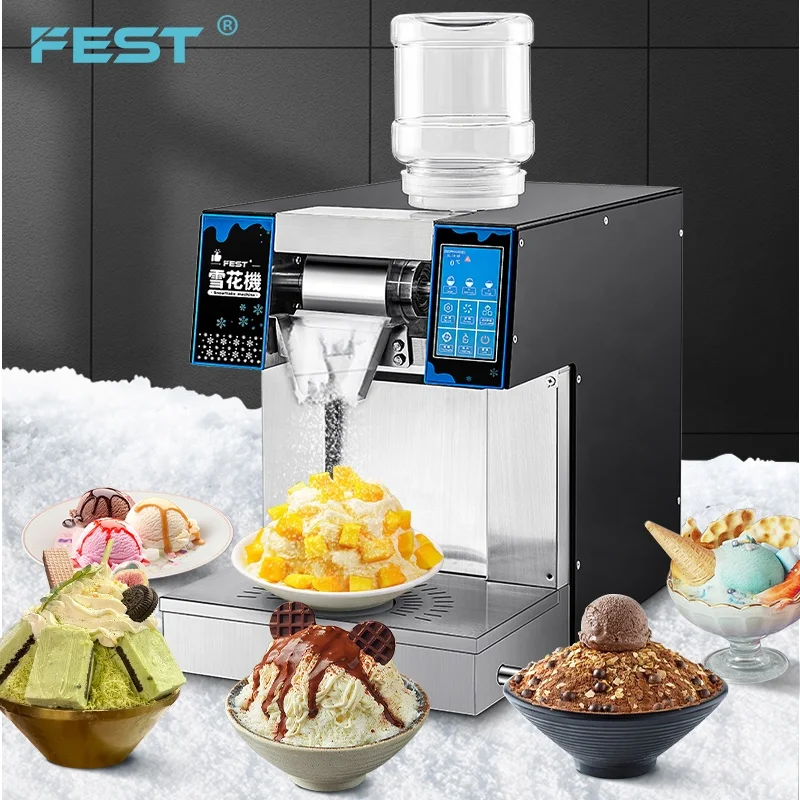 High-Capacity 180kg a Day Water-Cooling Korean Milk Snow Flakes Ice Cream Shaver Maker Maker Machine Bingsu AA