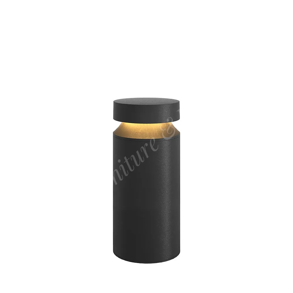 LED Outdoor Lawn Bollard Light IP65 Rated Aluminum 12W/24W Anti-Glare Pathway Lamp