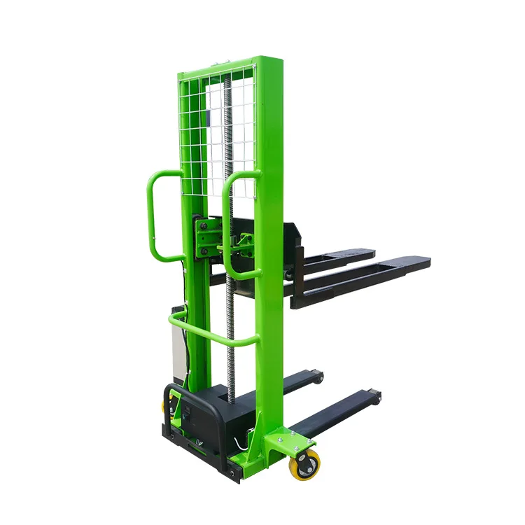 Lifting 500kg Semi Electric Self Loading Forklift Portable Stacker made in china