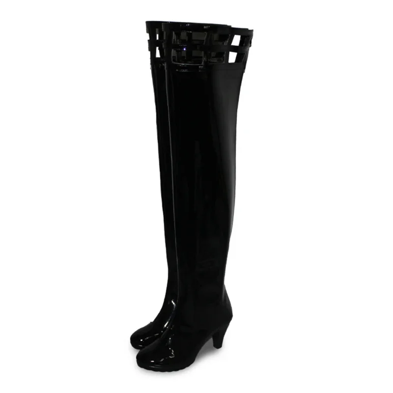 Bottes gothiques punk noires pour femmes, chaussures au-dessus du genou, cosplay pour dames, anime, éventuelles Y X FAMILY Yor Forger, livraison directe