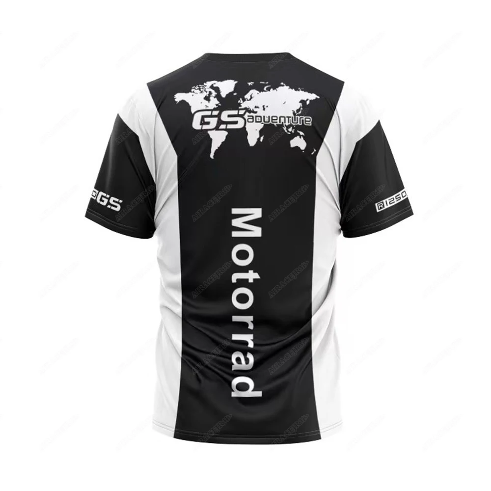 R1250GS Black Motorcycle ADVENTURE Motos Locomotive Riding Quick Dry Short Sleeve For BMW Motorrad Motocross Summer T-shirt Mens