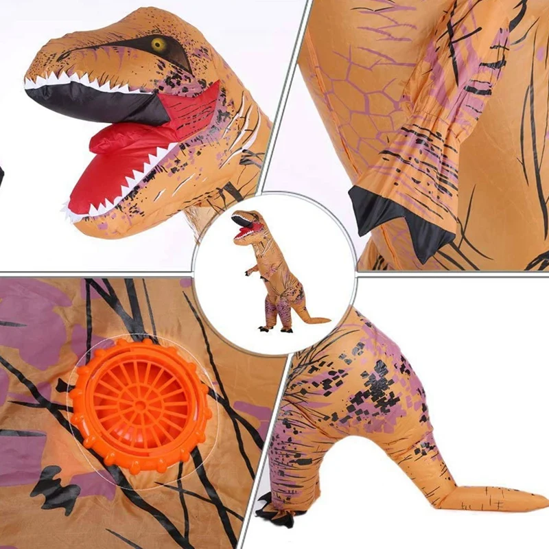 Mini Blower Fan For Dinosaur Costume Or Mascot Head Or Other Inflatable Game Costume Set, Orange