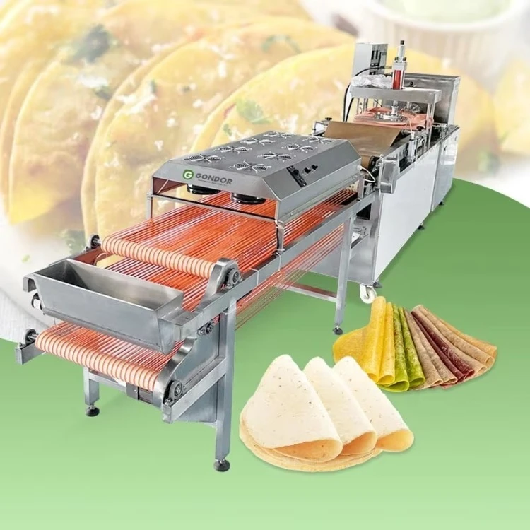 Tortilla Rolling Shell Wrap Taco Process Line Maker Make Machine Press Pour for Flour Commercial Tortilla