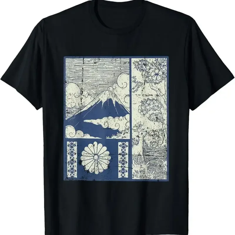 Japan Otaku Japanese vintage Cherry Sakua Blossom Mt Fuji T Shirt