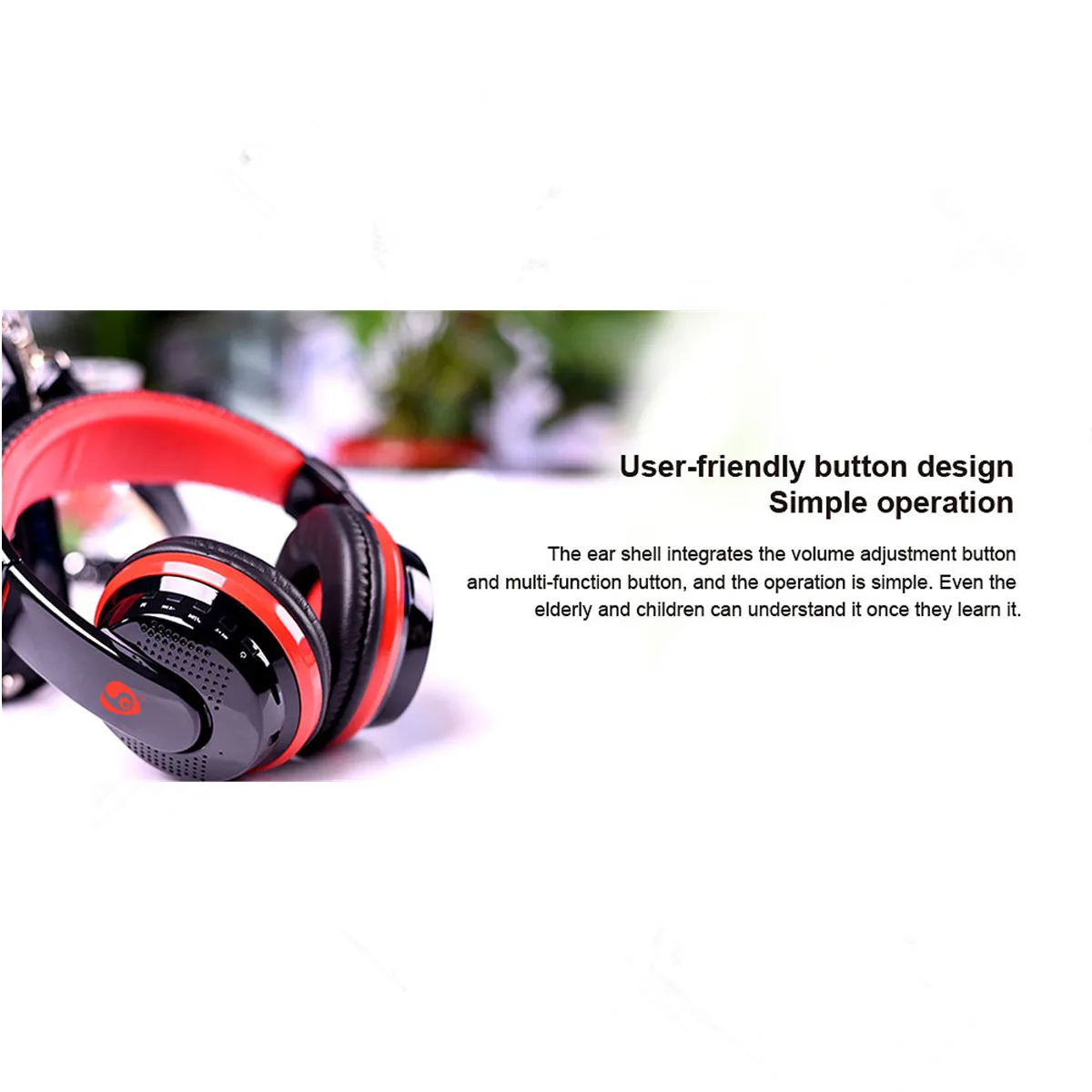 

Stereo Headphone wireless Earphones Music Headset with Mic for Mobile Phone Support FM , TF, Bluetooth, wired function