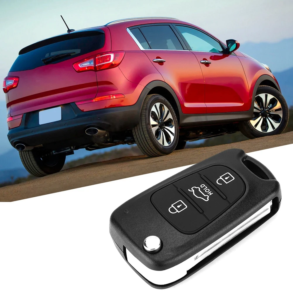 Plastic Key Fob Case 3 Button Key Fob Case  3 Button Remote Key Fob Case Shell Cover Fit For  Rondo  Soul Rio