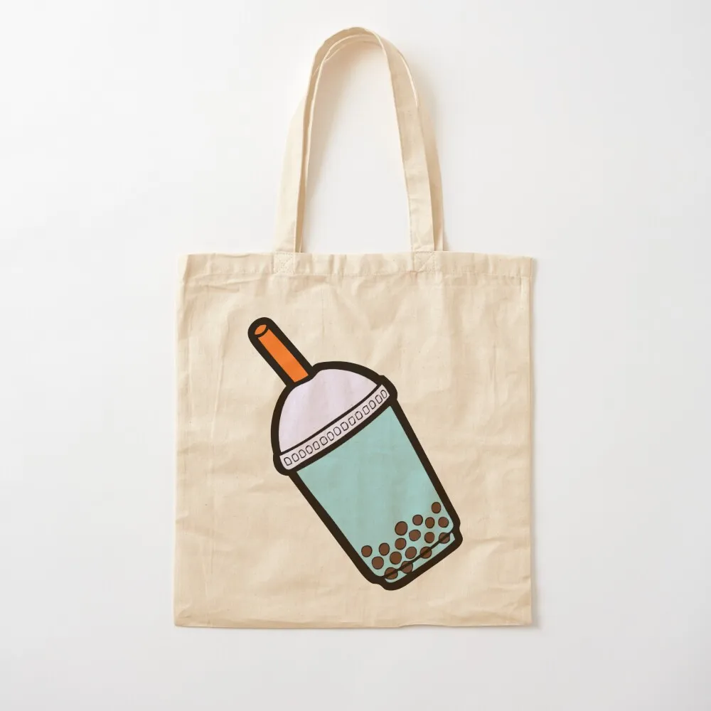 Bubble Tea Pattern Tote Bag tote bags aesthetic Shopper shopping bags foldable Canvas bag Canvas Tote Bag