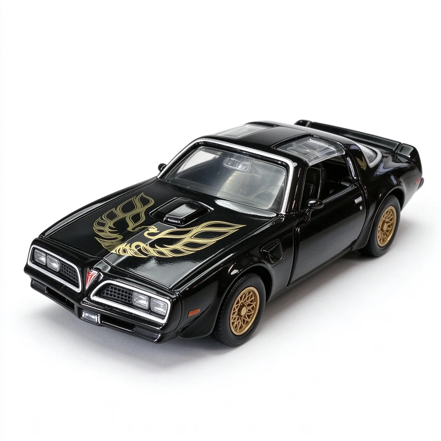 1/64 Diecast Model Car, Firebird Die Static Alloy Car - with Openable Doors, Adult Collectible Display Ornament