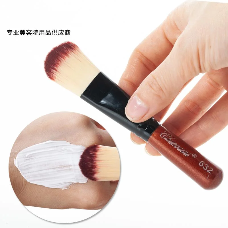 Pincel de maquillaje de base pura Zinnie, cepillo de máscara Facial de Madera Suave, cepillo de máscara Facial Diy, fácil de limpiar