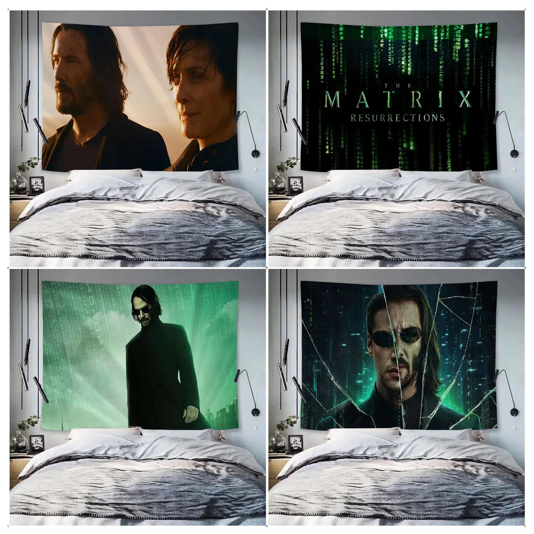 

The Matrix Resurrections Tapestry Art Printing Indian Buddha Wall Decoration Witchcraft Bohemian Hippie Kawaii Room Decor