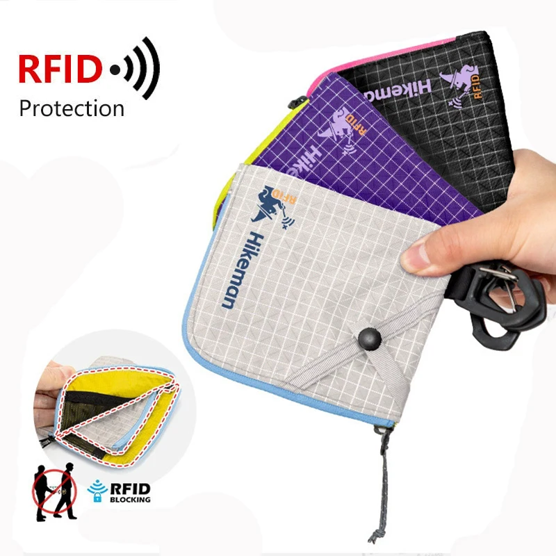 

Легкий кошелек с защитой от RFID, тактический EDC-кейс для активного отдыха, мини-держатель для наличных и карт с ключницей, снаряжение для путешествий, походов и кемпинга