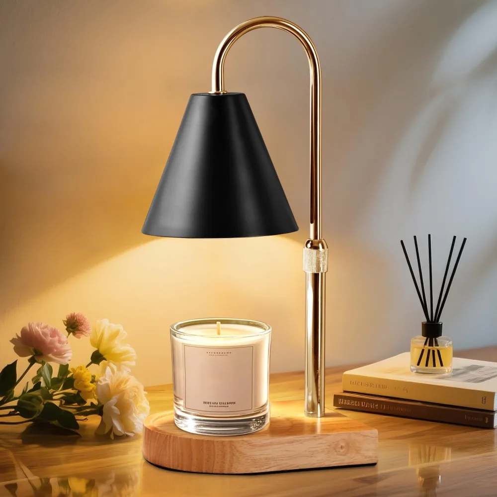with Timer Dimmer Candle Warmer Lamp with 2 Bulbs Adjustable Height Wax Melt Melter Bedroom Home Decor Aromatherapy Lamp