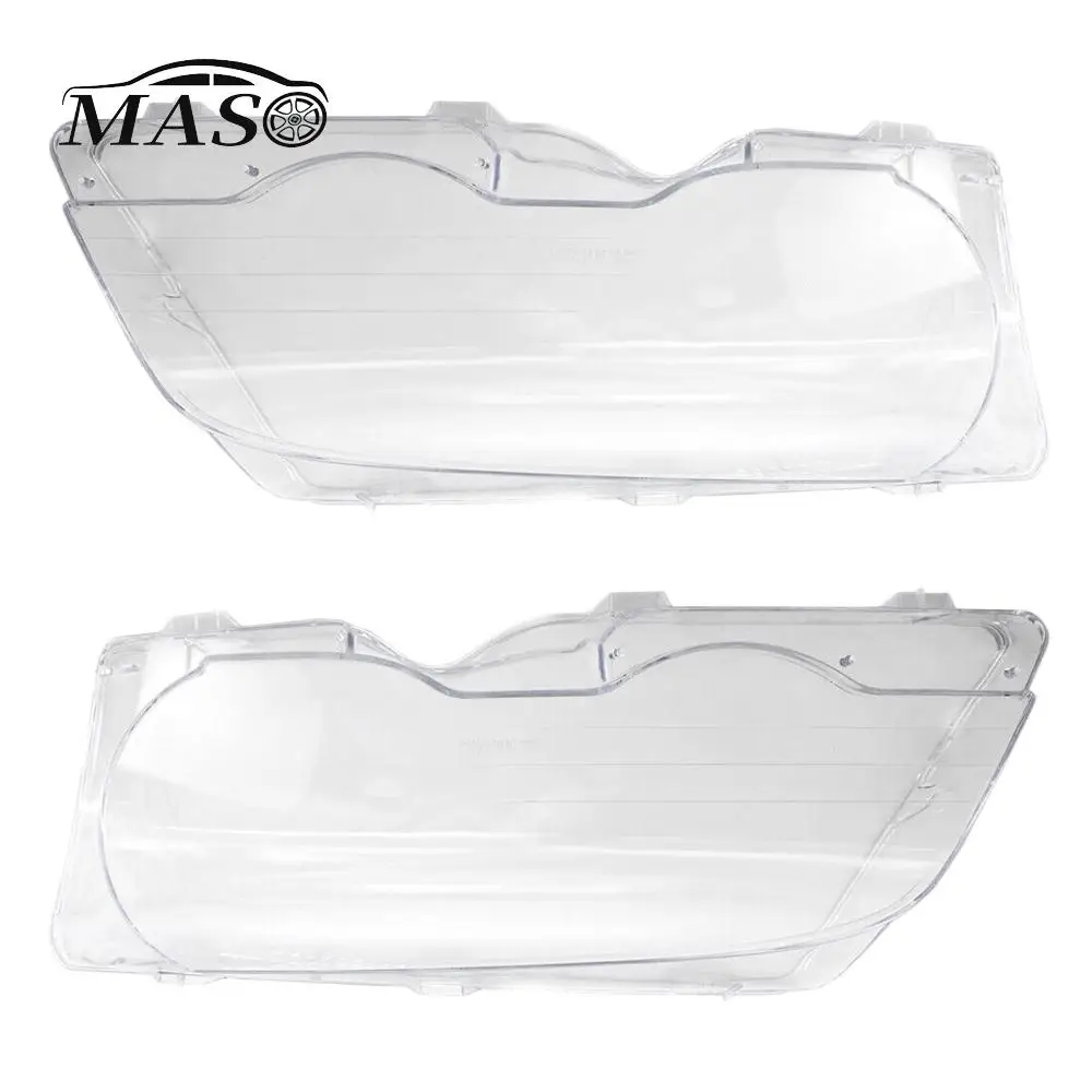 

For BMW E46 3-Series 2 DOOR 1999-2003 Pair Front Headlights Lens Shell Cover Lampcover Transparent Lampshade 63126929565