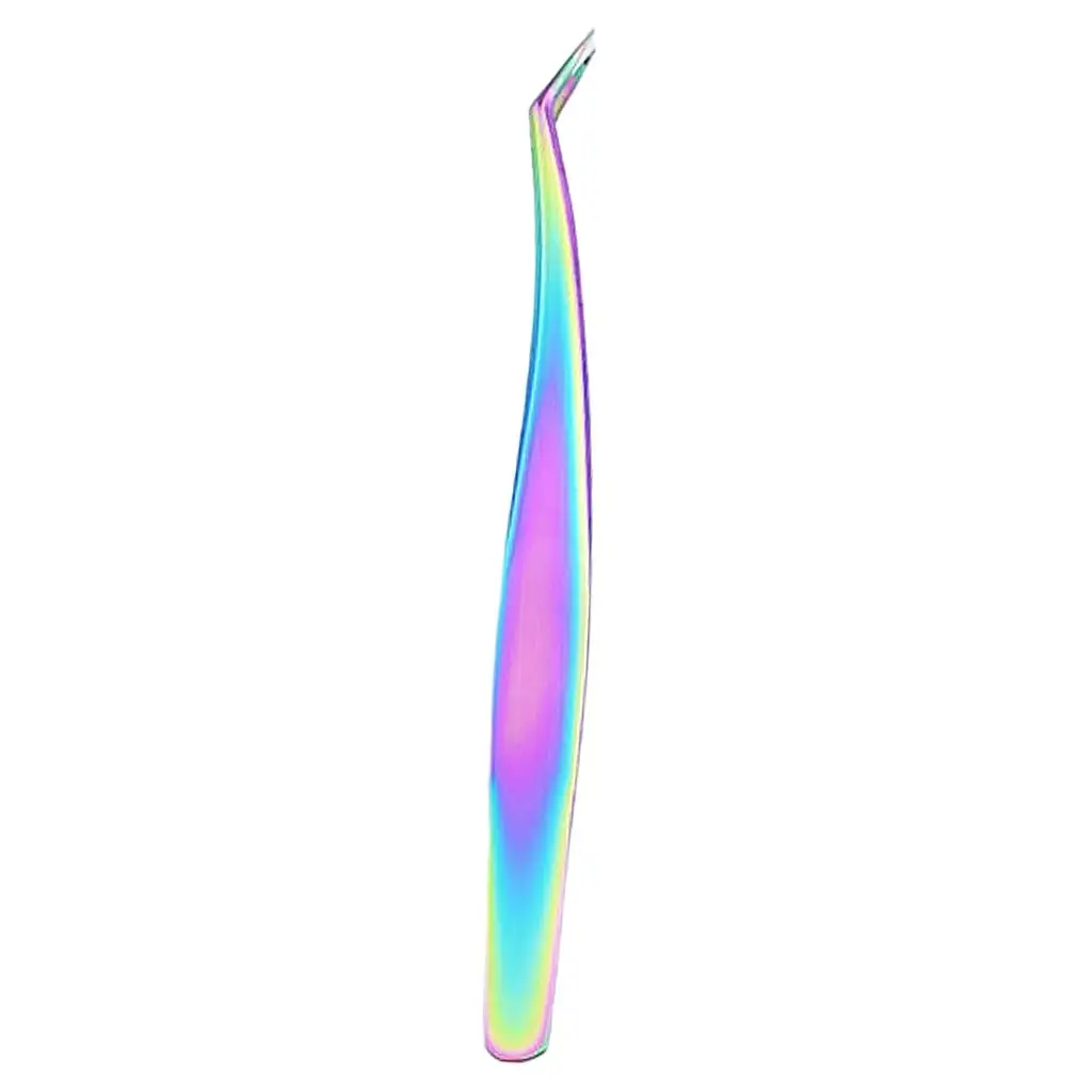 Professional Tweezers for Extension - Straight and Curved Pointed Stainless Steel