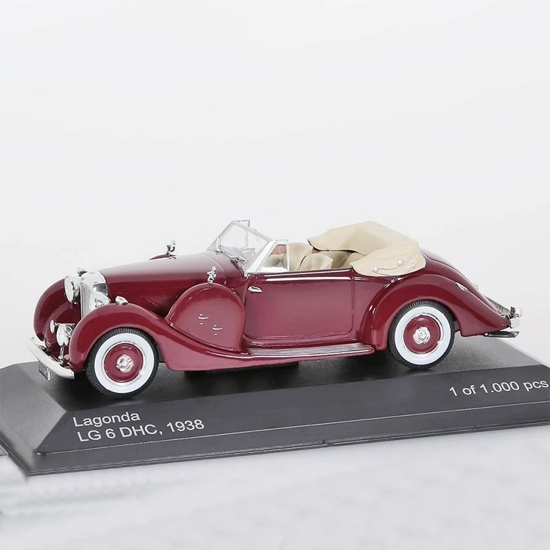 

Diecast 1:43 Scale Lagonda LG 6 DHC 1938 77# Simulation Alloy Car Model Static Display Collectible Toy Gift Souvenir Decration